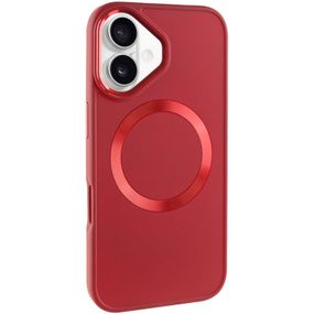 TPU чехол Bonbon Metal Style with MagSafe для Apple iPhone 16 Plus (6.7") Красный / Red