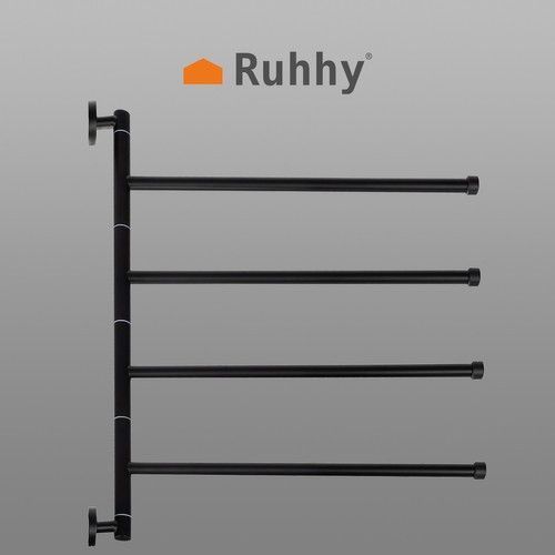 Вешалка для полотенец Ruhhy 24474 черная | Зображення 7