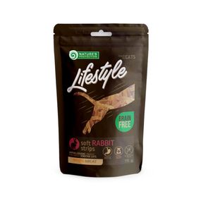 Ласощі для котів, м'які смужки з кролика, Nature's Protection Lifestyle Snack For Cats Soft Rabbit Strips 75г
