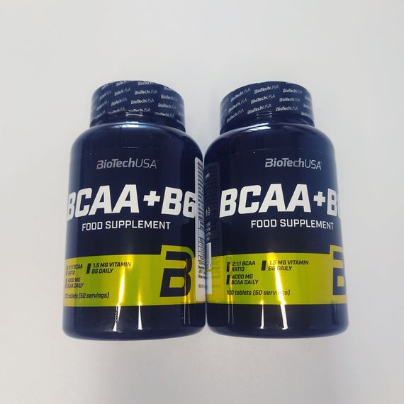 Аминокислоты БЦАА BCAA+B6 BioTech USA 100 таблеток | Зображення 1