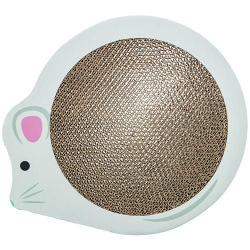 Дряпка Trixie картонная в форме мыши с кошачьей мятой для котят 35х2,5х29,5 см белая | Зображення 1