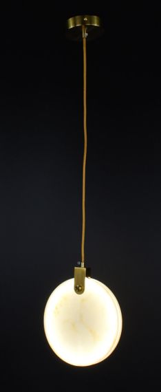 Люстра світлодіодна підвісна LED світильник для квартири на стелю лед 26612 Латунь 30-150х10х20 см. | Зображення 1