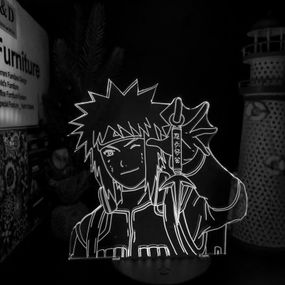Акриловий світильник-нічник Minato Namikaze Naruto білий tty-n002169