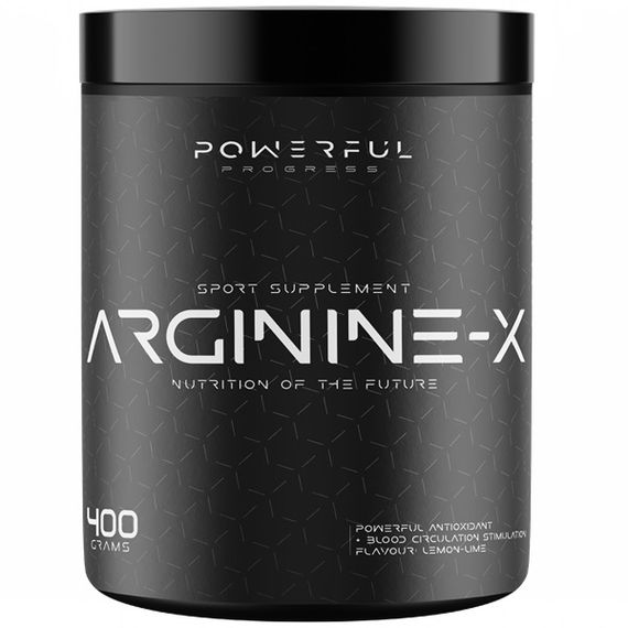 Аргінін для спорту Powerful Progress Arginine-X 400 g /80 servings/ Lemon Lime