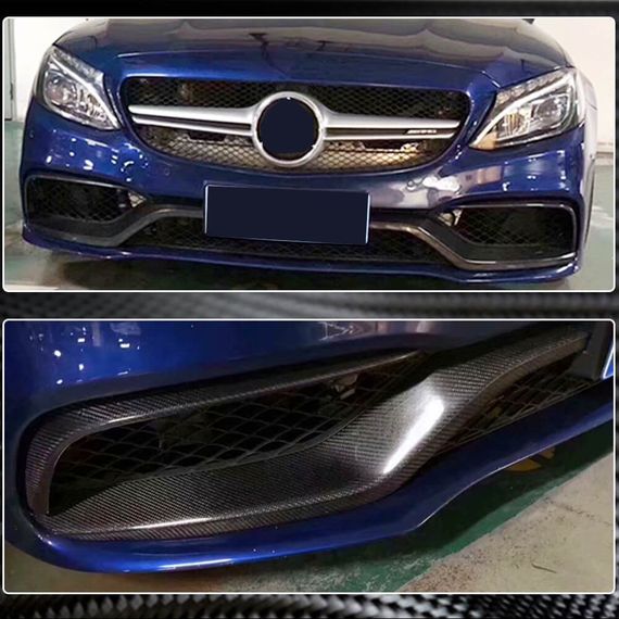 Карбоновые накладки на противотуманные фары (для C63 AMG 2015-2019) для Mercedes C-сlass W205 | Зображення 2
