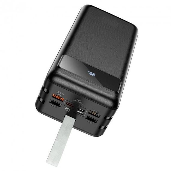 Павербанк зовнішній акумулятор XPRO J86B 60000 mAh з індикацією зарядки та ліхтариком чорний (32551-01) | Зображення 2