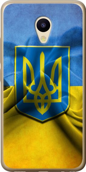 Чехол на Meizu M5 Флаг и герб Украины 1 "375u-420-17620"