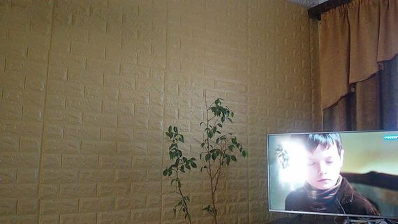 3D панель самоклеящая Обои под декоративный кирпич Самоклейка 3Д Бежевый кирпич 70х77х0,5 см | Зображення 1