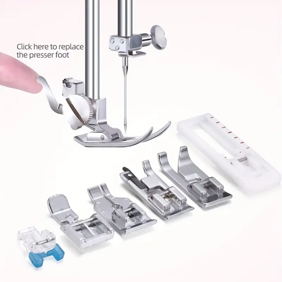 Швейна машинка з 12-рядковим оверлоком і притискною педаллю + котушки 2 шт. | Зображення 8