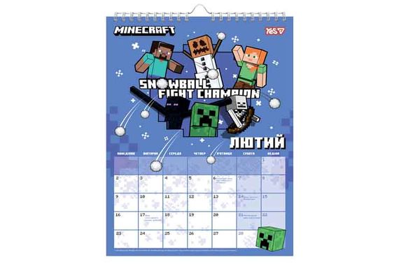 Календар-планер "Minecraft" 270270 настінний на 2026р., А3 Yes | Зображення 2