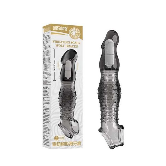 Насадка с вибрацией для увеличения пениса Crystal Skin Penishulle Vibro увеличивает на 8 см | Зображення 1