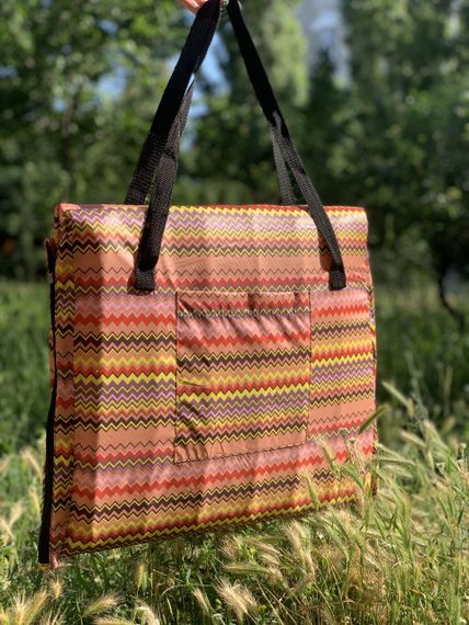 Сумка коврик трансформер пляжная 4Profi желтая 18194 | Зображення 1