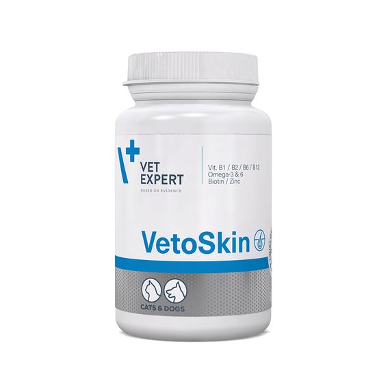 Витамины VetExpert VetoSkin для здоровья шерсти и кожи у собак и котов 60 табл