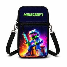Сумка-чохол для телефону Minecraft,дитяча сумка через плече, водонепроникна міні-сумка (4775)