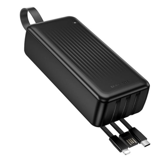 Power Bank Borofone BJ79B з кабелем USB+Type-C+Lightning (30000mAh) Чорний | Зображення 4