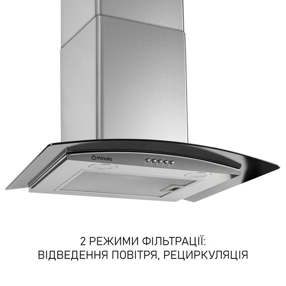 Витяжка кухонна Minola MTG 6642 I LED | Зображення 2