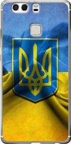 Чехол на Huawei P9 Plus Флаг и герб Украины 1 "375u-300-17620"