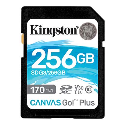 Карта пам'яті Kingston 256GB SDXC class 10 UHS-I U3 Canvas Go Plus (SDG3/256GB) (SDG3/256GB)