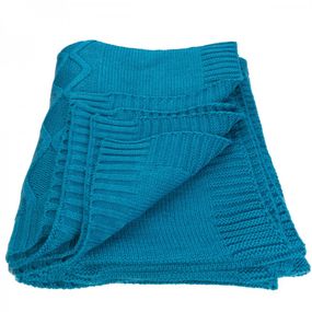 Плед SoundSleep Carmel вязаный 140х180 см морская волна