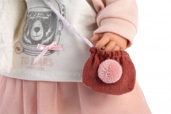 Кукла Llorens Плачущая Большая 42 см Испанская Виниловая Кукла Звуковая с Хвостиками | Зображення 2