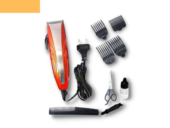 Професійна машинка для стрижки волосся з насадками XRPO GM-1011 червона (lp-91364)