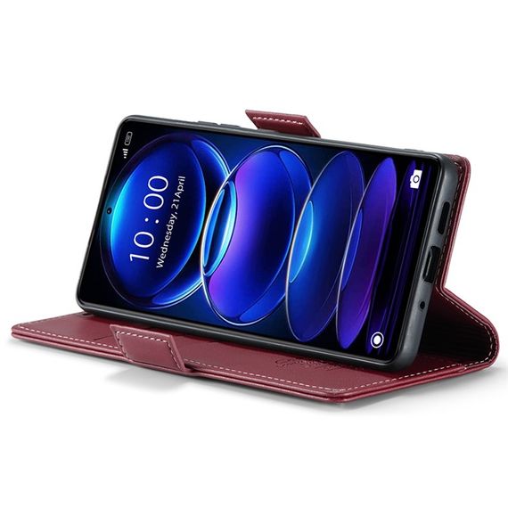 Кожаный чехол-книжка Retro Case для Xiaomi Redmi Note 12 Pro 5G / Poco X5 Pro цвет Красный | Зображення 3
