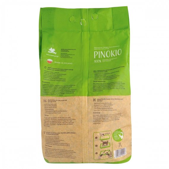 Наповнювач Comfy для котячого туалету гігієнічний деревинний Pinokio 7 л | Зображення 1