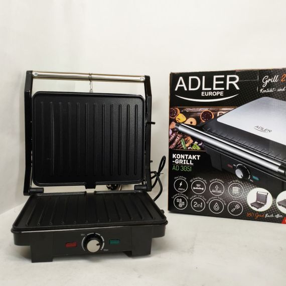Електричний барбекю для стейків і м'яса Adler AD 3051 2800Вт, Настільний контактний електрогриль ND-24 | Зображення 2