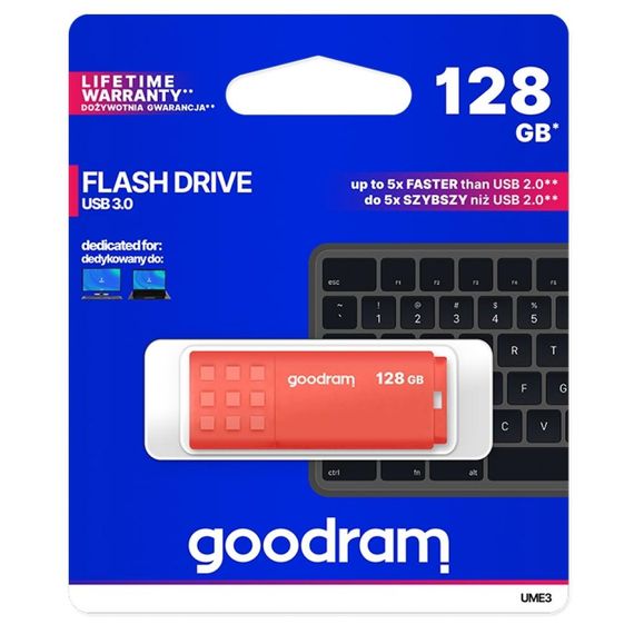 Flash Drive Goodram UME3 128GB (UME3-1280O0R11) Orange | Зображення 3