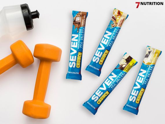 Батончик 7 Nutrition Seven Bar 77 g, Salted Caramel | Зображення 1