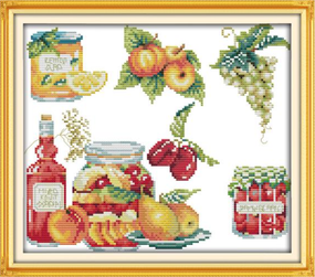 Набір для вишивання за нанесеною на канву схемою "Jam". AIDA 14CT printed 31*27 см