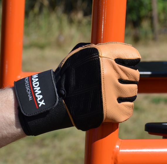 Рукавички для фітнесу MadMax MFG-269 Professional Brown M | Зображення 4