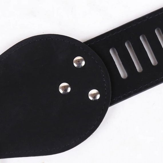 Шкіряний пояс вірності чорний DS Fetish | Зображення 5