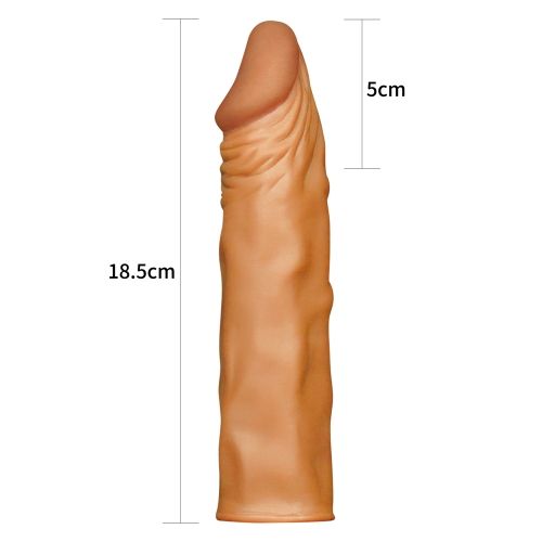 Насадка на член - Pleasure X-Tender Penis Sleeve Add 2" Brown | Зображення 1