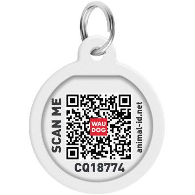 Адресник для животных WAUDOG Smart ID с QR паспортом "NASA21", круг 25 мм (0625-0148) | Зображення 2