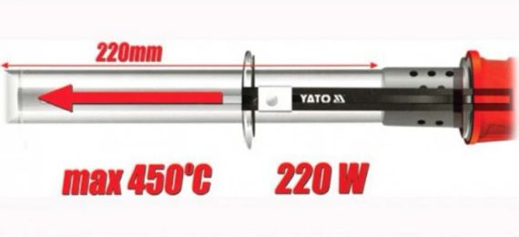 Термонож для пенопласта 220Вт 70-450°С 220 мм YATO YT-82190 | Зображення 3