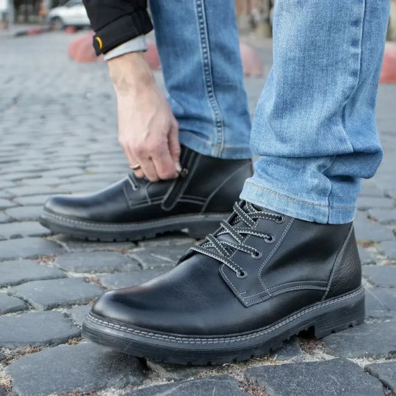 Ботинки зимние Berg черные большой размер 49 | Зображення 3