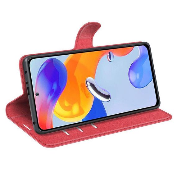 Чохол книжка з кишенями для карт на Xiaomi Redmi Note 11 Pro 4G / 11 Pro 5G / Note 12 Pro 4G колір Червоний | Зображення 2