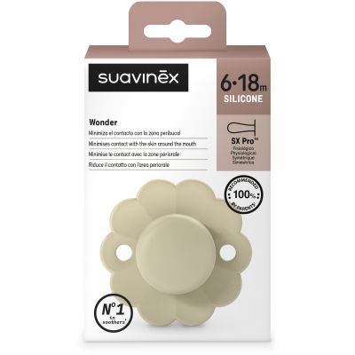 Пустышка Suavinex Wonder фізіологічна, 6-18 місяців, світло-жовта (308382) | Зображення 2