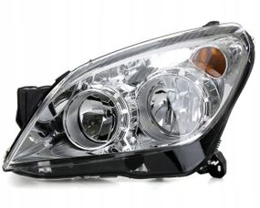 Фара Передняя Opel Astra H 2007-2014 Левая H7/H1, Хром. Рамка, Электро регулировка ., С моторочиком