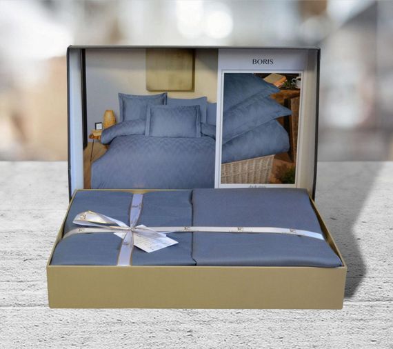 Постельное белье First Choice Jacquard Satin 200х220 Boris Dark Grey | Зображення 2