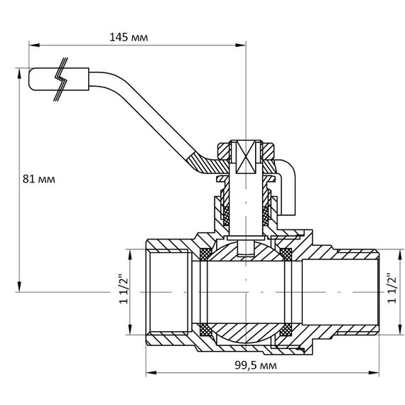 Кран шаровой Koer 1 1/2" ГШР (KR.215) (KR0022) | Зображення 4