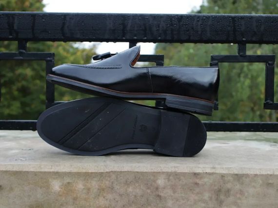 Чорні лаковані туфлі лофери Ikos 42 розмір | Зображення 3