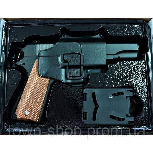 Детский пистолет "Colt M1911 Classic" Galaxy G13+ Металл-пластик с кобурой черный | Зображення 2