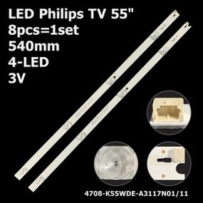 LED підсвітка Philips TV 55" inch 4708-K55WDE-A3117N01 4708-K55WDE-A3117N11 K550WDE1 A3 55PUF7194 8шт.