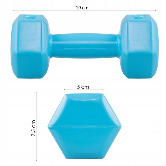 Гантели шестигранная форма 2 x 1 кг Springos Hex  FA1030 | Зображення 1