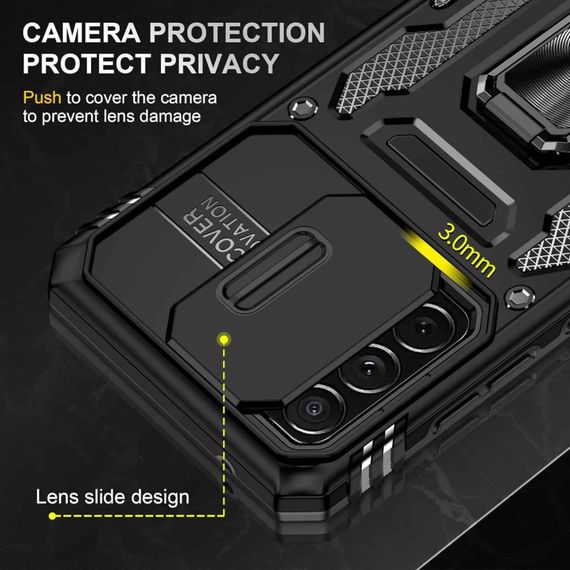 Ударостійкий чохол Camshield Army Ring для Samsung Galaxy A33 5G Чорний / Black | Зображення 4