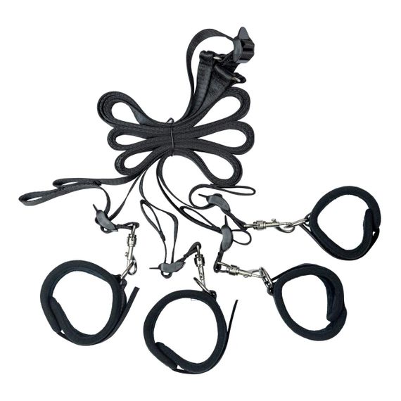 Розтяжка на ліжко Punishment - 5-Piece Bed Restraint Kit - Black Sex Aura