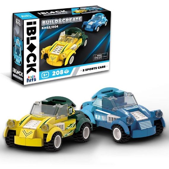 Конструктор KH52/004 Kids hits IBLOCK JUNIOR 2 МЕГАКАРА, 208 деталей, у коробці (6907496587036) | Зображення 1