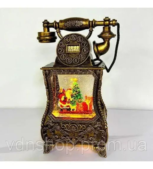 Новорічний ліхтар з Санта-Клауса у формі старовинного телефону 814 | Зображення 3